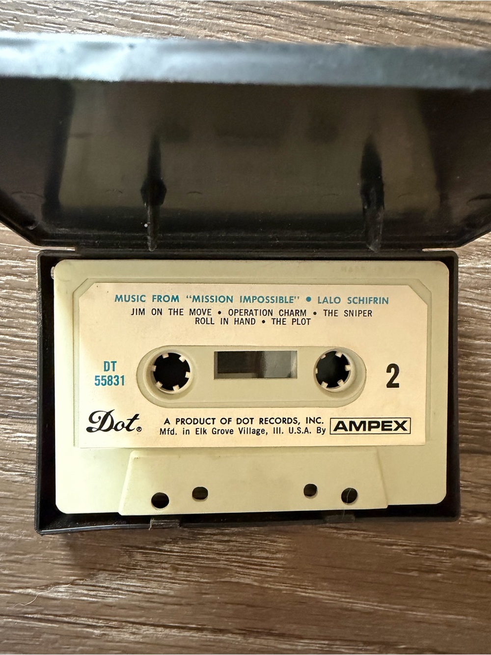 Vintage Ampex Snapshell Cassette Tape Mission Impossible Music by Lalo Schifrin